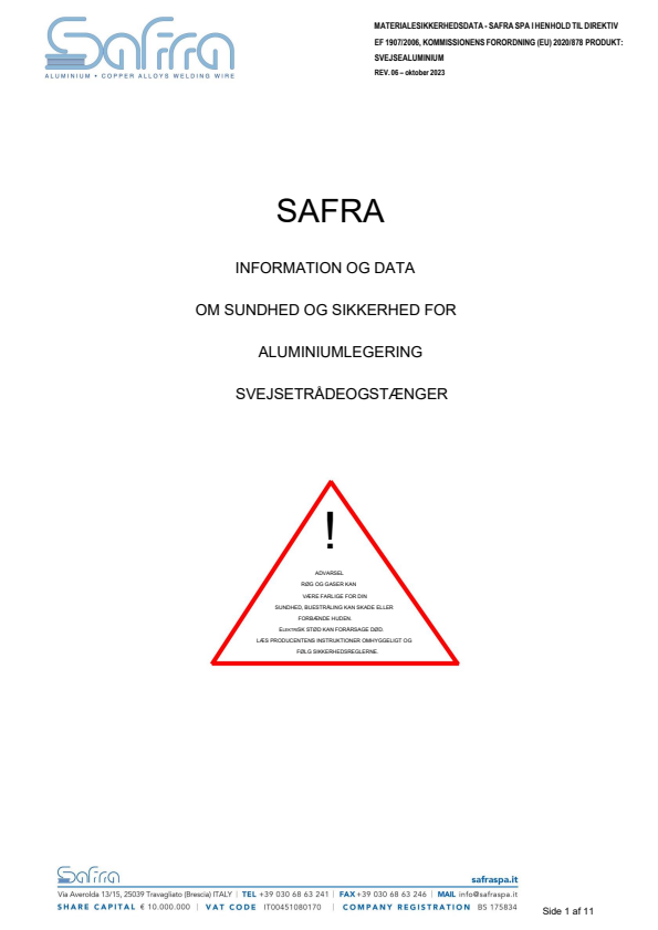 

Safra Sikkerhedsdatablad DK   Rev. okt 2024

